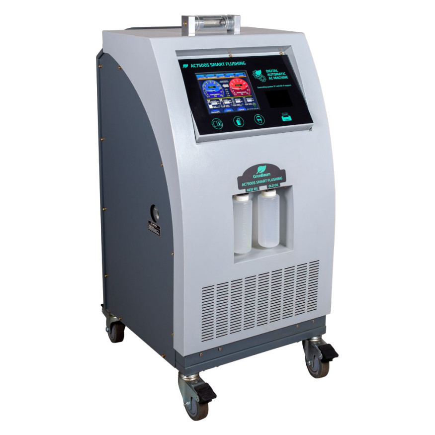 Установка для заправки автокондиционеров GrunBaum AC7500S SMART FLUSHING, автоматическая, R134