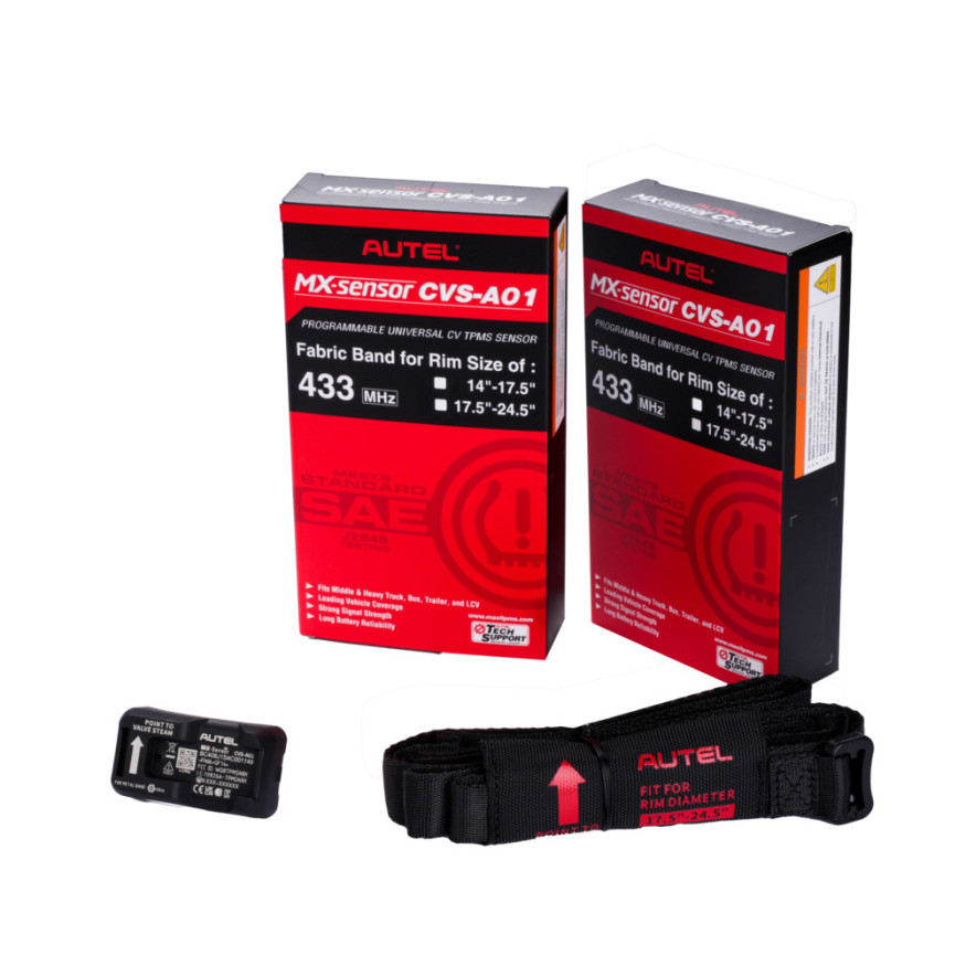Датчик TPMS Autel MX-Sensor CVS-A01, 433МГц, тканевой хомут, 17,5-24,5"