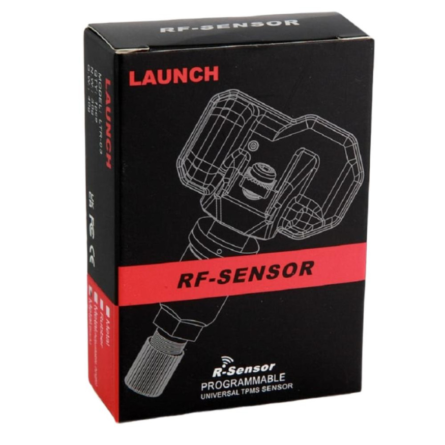 Датчик TPMS Launch LTR-03, 433МГц + 315МГц, зажимной, программ., универсальный, металл., серебро