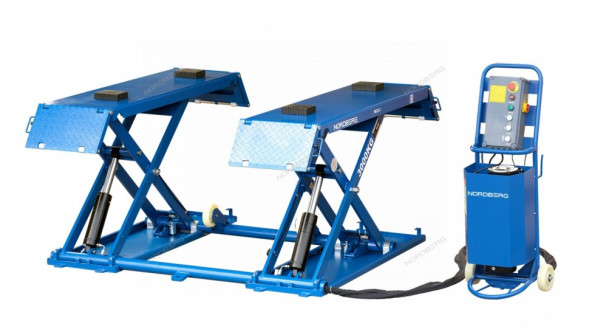 Подъемник ножничный 3 т, 220 В, синий NORDBERG N632-3B_220