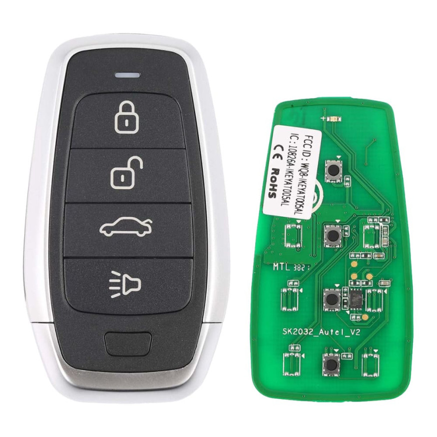 Смарт-ключ автомобильный Autel IKEY AT004CL, универсальный, 315/433 МГц, 4 клавиши (U,L,T,P)