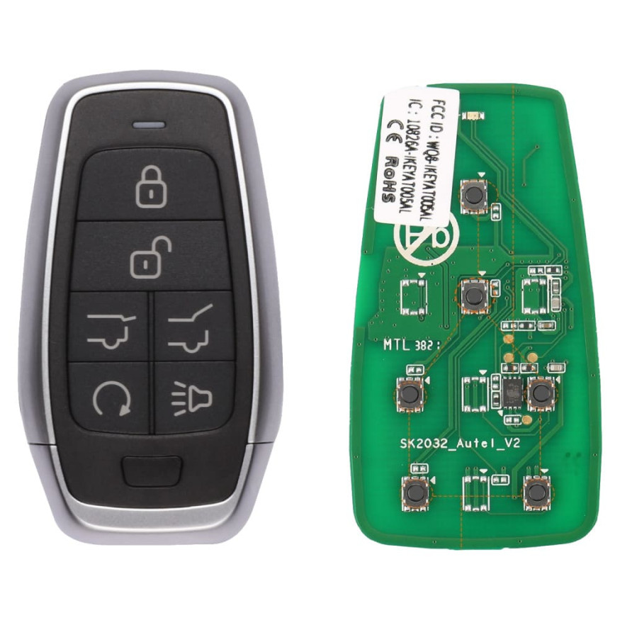 Смарт-ключ автомобильный Autel IKEY AT006EL, универсальный, 315/433 МГц, 6 клавиш (U,L,RS,THG,TH,P)